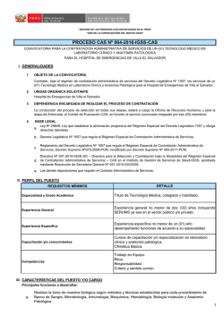 proceso cas nº 064-2016-igss-cas - Instituto de Gestión de Servicios