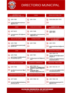 Directorio Municipal - Alcaldia de Soyapango