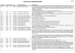 listado de subsanaciones - Portal de Educación de la Junta de