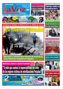 jueves 19 de mayo de 2016 - Diario La Voz de Ayacucho
