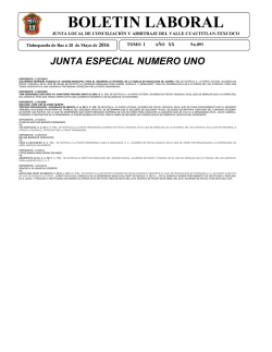 boletin laboral - Junta Texcoco - Gobierno del Estado de México
