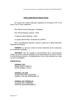 acta proclamación resultados elecciones