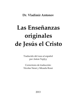 Las Enseñanzas originales de Jesús el Cristo