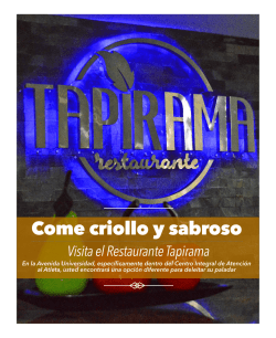 Visita el Restaurante Tapirama
