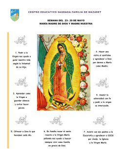 Florecillas 23 al 27 de mayo - Centro Educativo Sagrada Familia de