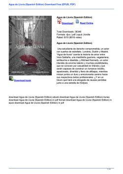 Agua de Lluvia (Spanish Edition) Free (EPUB, PDF)