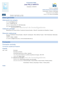Sistema Nacional de Investigadores Sistema Nacional de