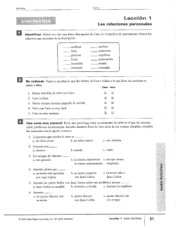 identificar Marta va a leer una breve descripci&oacute;n de Caro