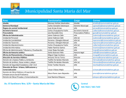 Funcionarios - Municipalidad Distrital de Santa María del Mar