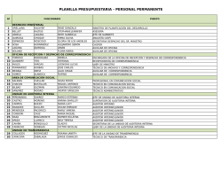 Nomina de personal - Ministerio de Planificación del Desarrollo