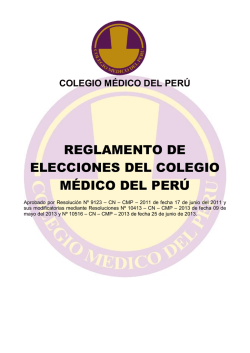 reglamento de elecciones - Colegio Médico del Perú