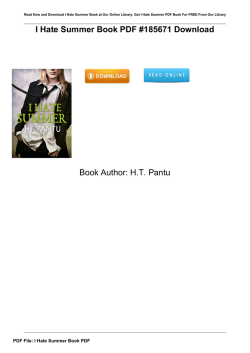 I Hate Summer Book PDF #185671 Book Author: H.T. Pantu