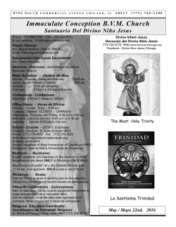 Vea el Boletin Semanal - DIVINO NIÑO JESUS en Chicago