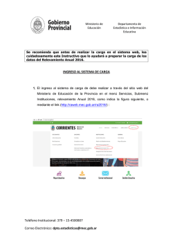 Descargar Instructivo de Carga - Ministerio de Educación de