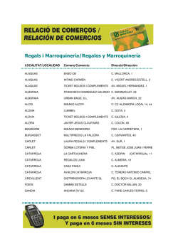 Relaci&oacute; Establiments