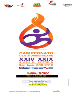 MANUAL TECNICO - Atletismo Centroamericano
