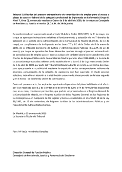 Comunicación relación de aprobados