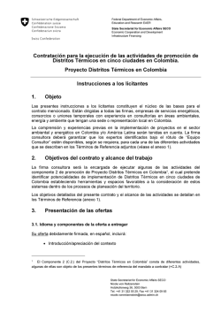 Contratación para la ejecución de las actividades de