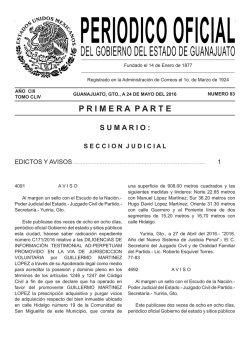 primeraparte - Periódico Oficial - Gobierno del Estado de Guanajuato