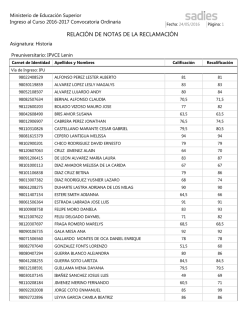 RELACIÓN DE NOTAS DE LA RECLAMACIÓN