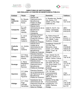 beneficencias estatales - Administración del Patrimonio de la