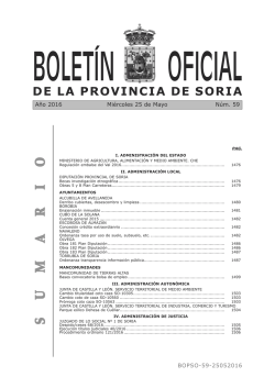 sumario - Boletín Oficial de la Provincia de Soria