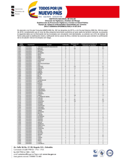 INSTITUTO NACIONAL DE SALUD Dirección de Vigilancia y