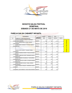 PAREJA SALSA CABARET INFANTIL BOGOTÁ SALSA FESTIVAL