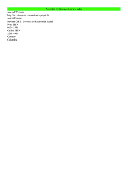 Accepted By Science Library Index Journal Website http://revistas