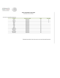 INDICADOR: DESEMPEÑO OPERATIVO Periodo Enero