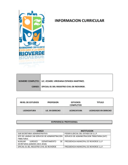 Registro Civil - Municipio de Rioverde SLP