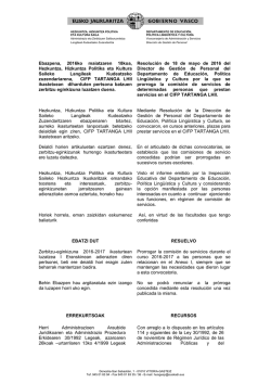 resolución de 29 de junio de 2009 del director de gestión de