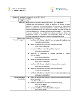 Nombre de la oferta Programa de Becas ITEC