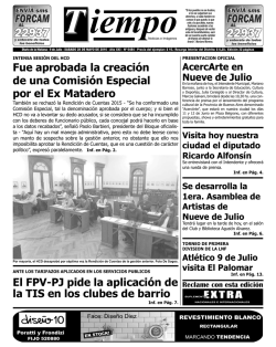 Fue aprobada la creación de una Comisión Especial por el Ex