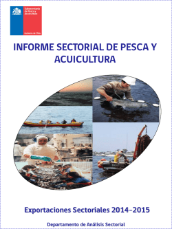 INFORME SECTORIAL DE PESCA Y ACUICULTURA