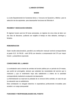 Llamado Oficinistas 4 - Junta Departamental de Canelones