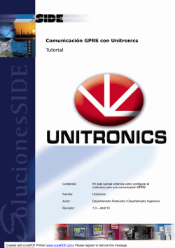 Comunicación GPRS con Unitronics Tutorial
