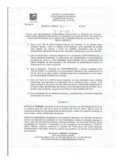 Decreto 00076 de 26 de Mayo de 2016