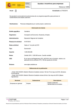 Orden HAC/19/2016. Boletín Oficial de Cantabria número 102 de 27