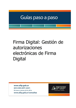 Gestión de autorizaciones electrónicas de Firma Digital