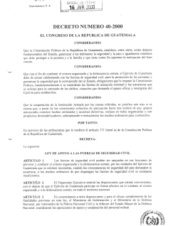 decreto 40-2000 acuerdo gubernativo 285-2012