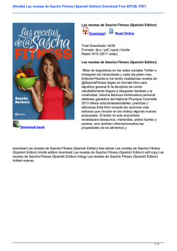 {Kindle} Las recetas de Sascha Fitness (Spanish Edition)