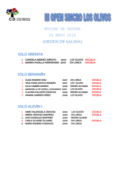 MOLINA DE SEGURA 28 MAYO 2016 (ORDEN DE SALIDA) SOLO