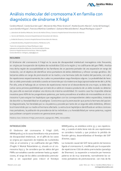 Artículo completo en PDF - Revista Genética Médica