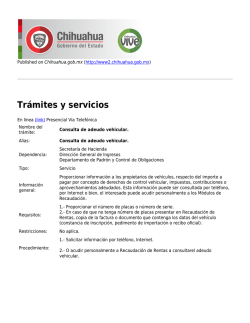 Consulta de adeudo vehicular. - Gobierno del Estado de Chihuahua