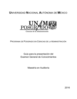 Maestr&iacute;a en Auditor&iacute;a - FCA-Divisi&oacute;n de Estudios de Posgrado