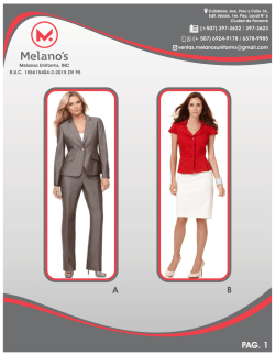 Cat&aacute;logo - Melanos Uniforms