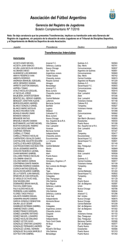 boletin jugadores 7-2016