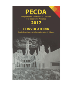 (PECDA Tabasco) 2017 - Dirección General de Vinculación Cultural