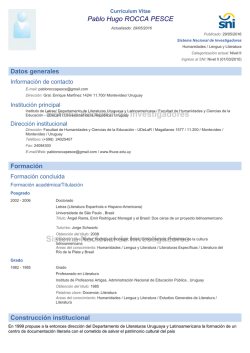 Sistema Nacional de Investigadores Sistema Nacional de